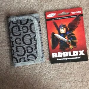 A robux card and a wallet